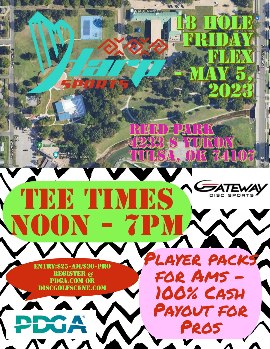 Harp Sports Presents Reed Park Tulsa Disc Golf Tournament Powered by
