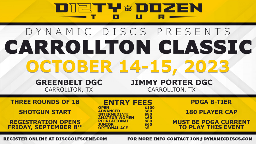 Dynamic Discs Presents the Carrollton Classic The 2023 Dirty Dozen