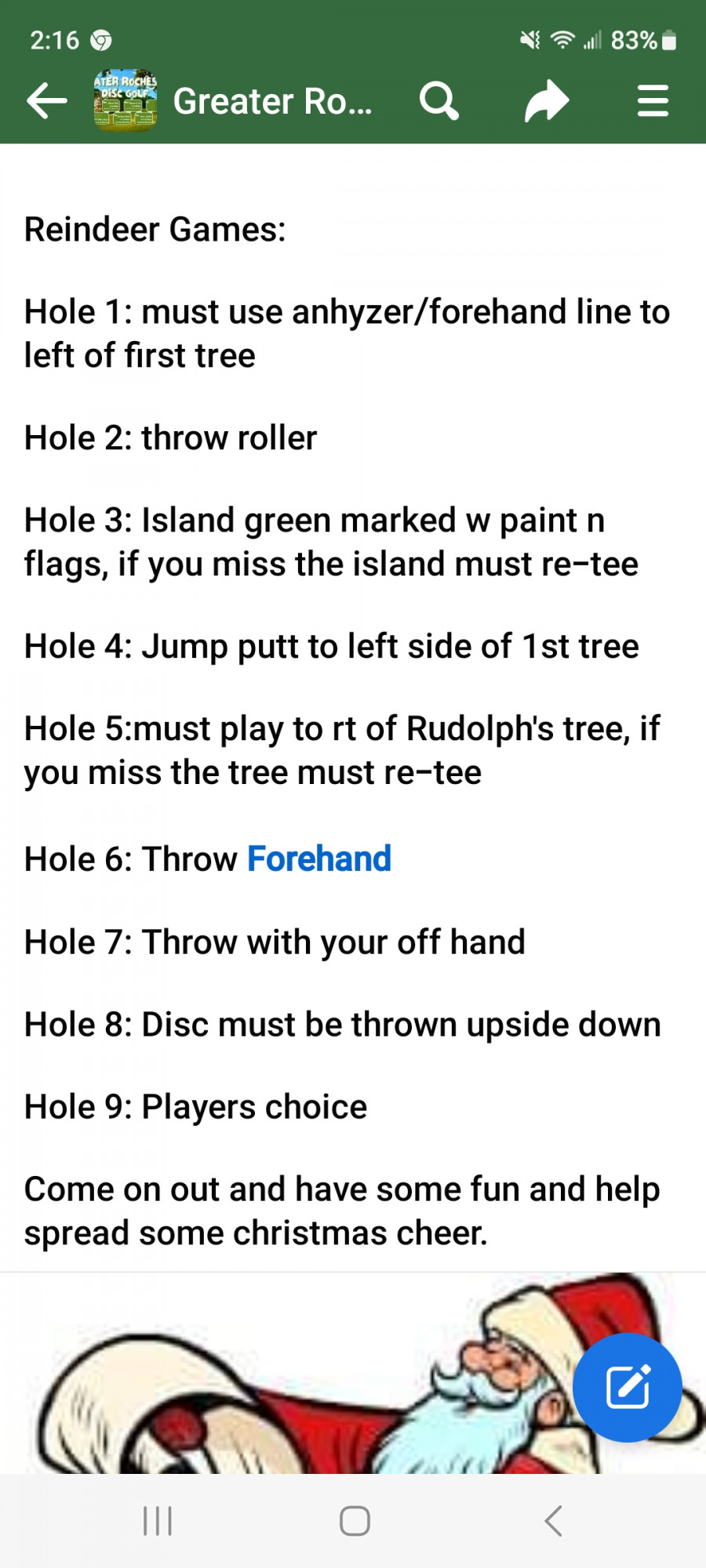 Santa Dubs BYOP presented by Flying Disc Pro Shops (2023, F.U