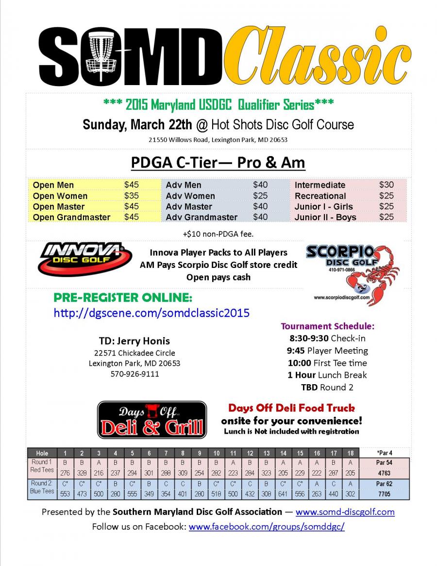 Southern Maryland Classic (2015, Southern Maryland Disc Golf