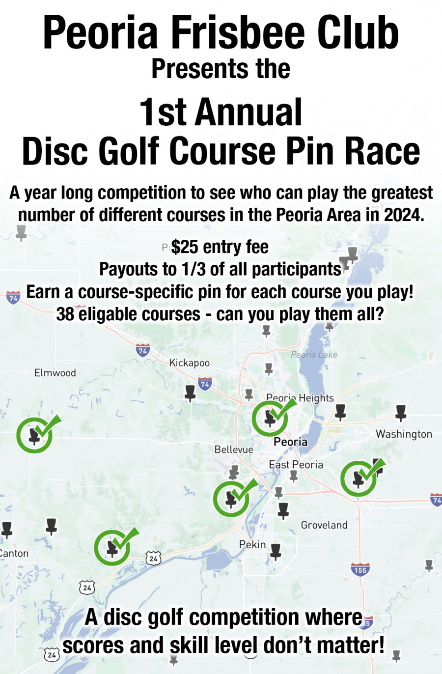 Peoria Frisbee Club 2024 Pin Race (2024, Peoria Frisbee Club (PFC