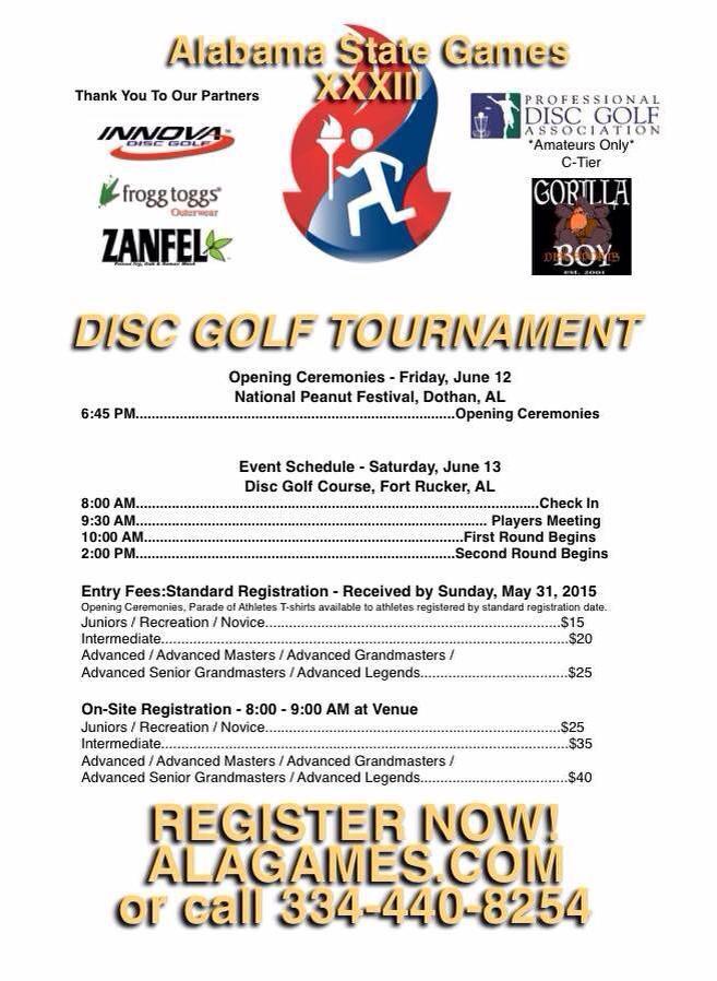 Alabama State Games XXXIII (2015, Beaver Lake Tossers) · Disc Golf Scene