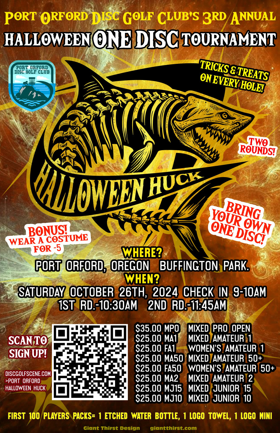 Port Orford Halloween Huck (2024, Port Orford Disc Golf) · Disc Golf Scene