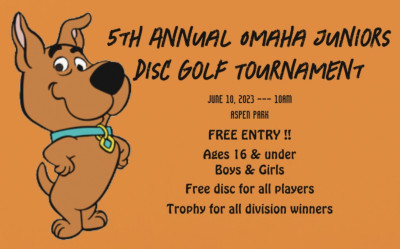 5th Annual Omaha Juniors disc golf tournament logo