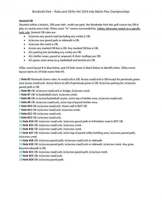 Pictures · Indy Match Play Championships (2024, Indianapolis Disc Golf