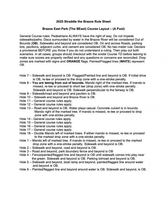 Pictures · Dynamic Discs Presents Straddle the Brazos Dirty Dozen