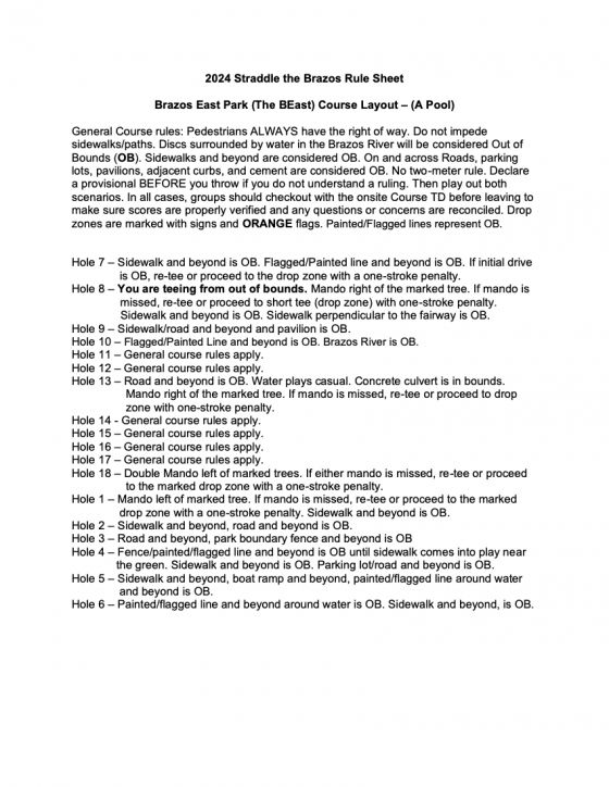 Pictures · Dynamic Discs Presents Straddle the Brazos Dirty Dozen